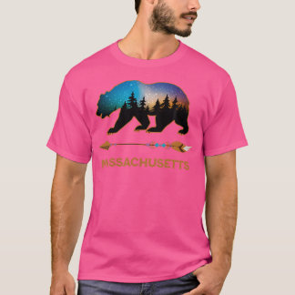 Massachusetts Usa Black Bear Hiking Trails Vacatio T-Shirt