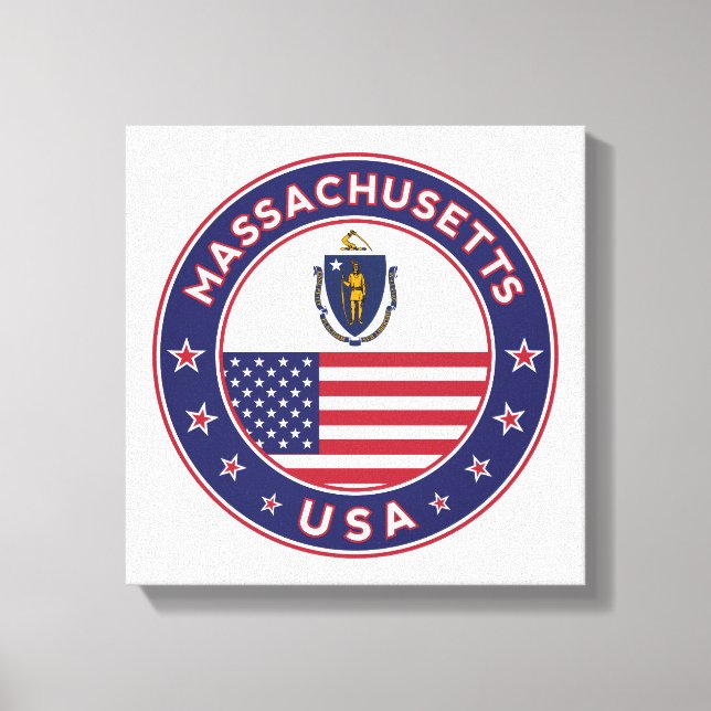 Massachusetts, USA States, Massachusetts poster, Canvas Print (Front)