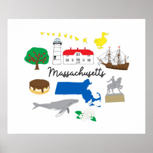Massachusetts Wall Art Print