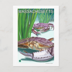 MassachusettsCrab and Fisherman Postcard