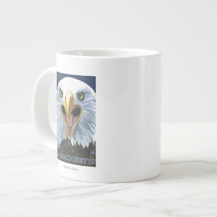 MassachusettsEagle Up Close Large Coffee Mug