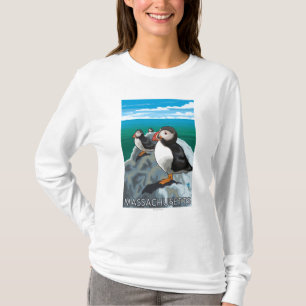 MassachusettsPuffins Scene T-Shirt