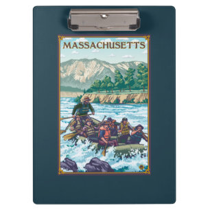 MassachusettsRiver Rafting Scene Clipboard