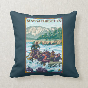 MassachusettsRiver Rafting Scene Cushion