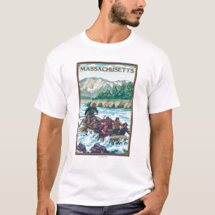 MassachusettsRiver Rafting Scene T-Shirt