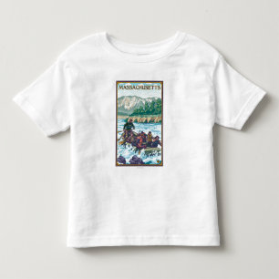MassachusettsRiver Rafting Scene Toddler T-Shirt