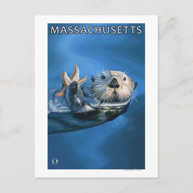MassachusettsSea Otter Scene Postcard (Front)