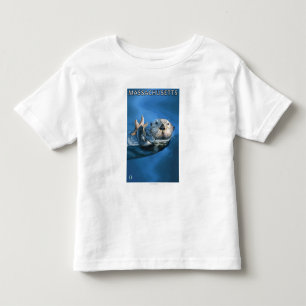 MassachusettsSea Otter Scene Toddler T-Shirt