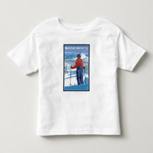 MassachusettsSkier Admiring View Toddler T-Shirt