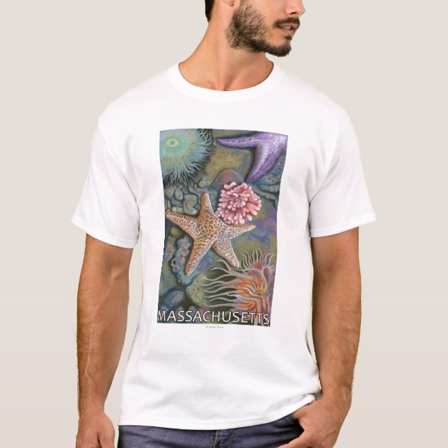 MassachusettsTidepool Scene T-Shirt (Front)