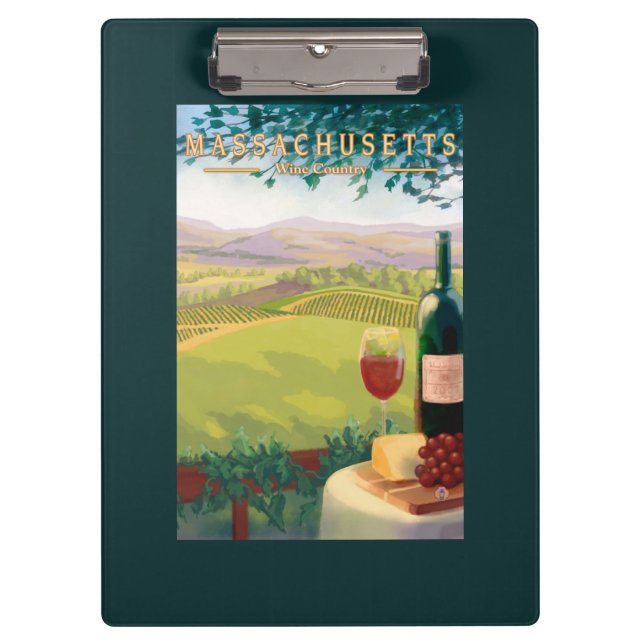 MassachusettsWine Country Scene Clipboard (Front)