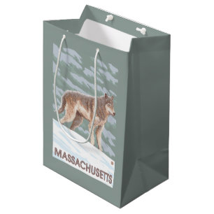 MassachusettsWolf Scene Medium Gift Bag