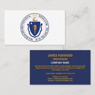 Massachusite Seal, Seal of Massachusetts Business Card