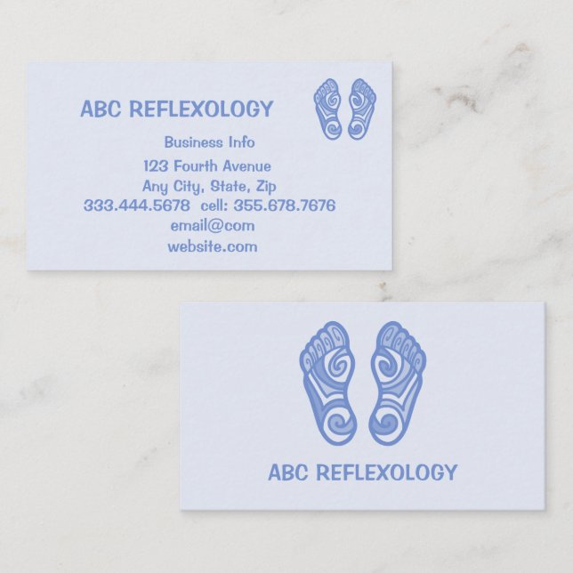 MASSAGE Alternative Holistic  REFLEXOLOGY Business Card (Front/Back)