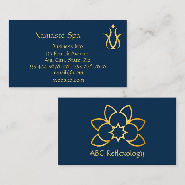 MASSAGE Alternative Holistic Spa Therapy Business Card (Front/Back)