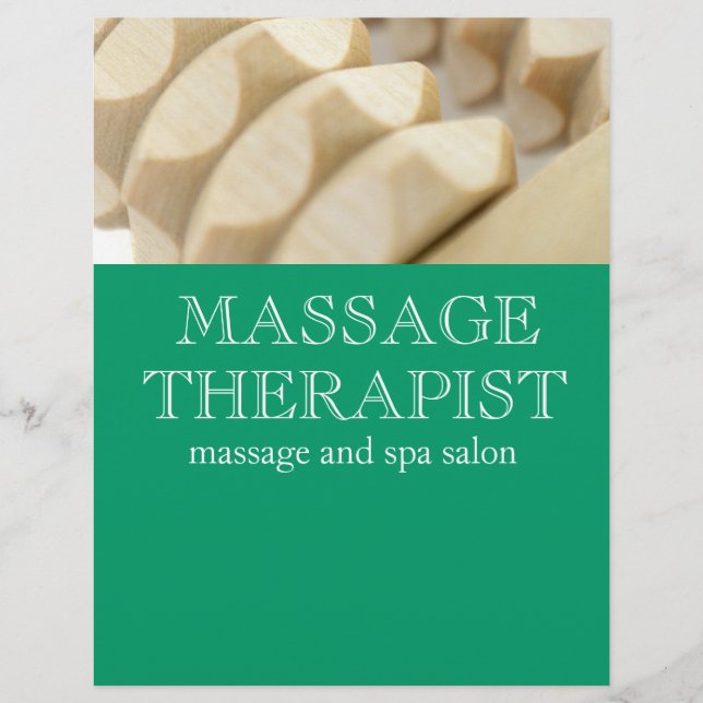 Massage and therapist flyer (Front)