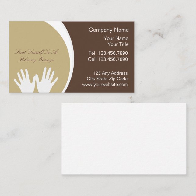 Massage Business Card (Front/Back)