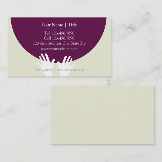 Massage Business Card (Front/Back)