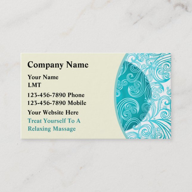 Massage Business Cards (Front)