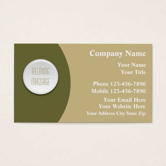 Massage Business Cards