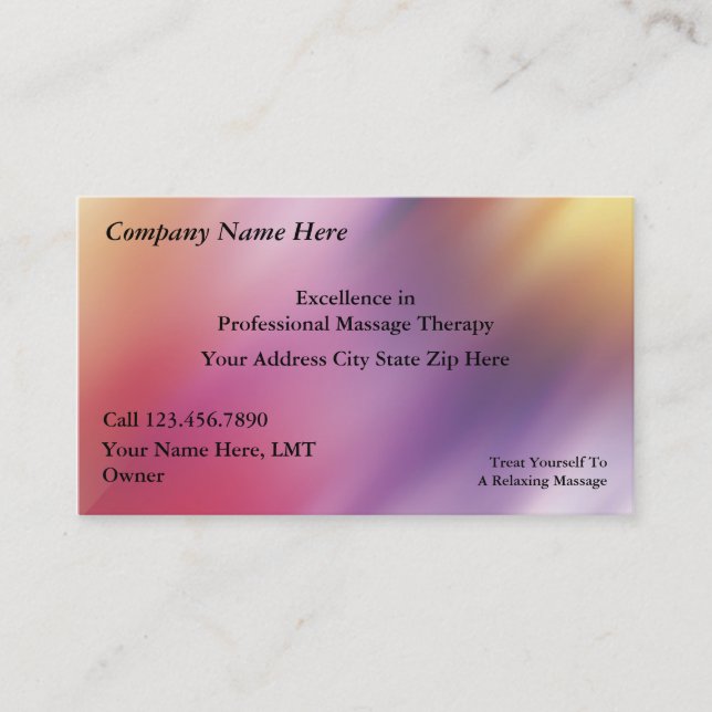 Massage Business Cards (Front)