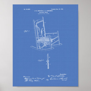 Massage Chair 1900 Patent Art Blueprint Poster