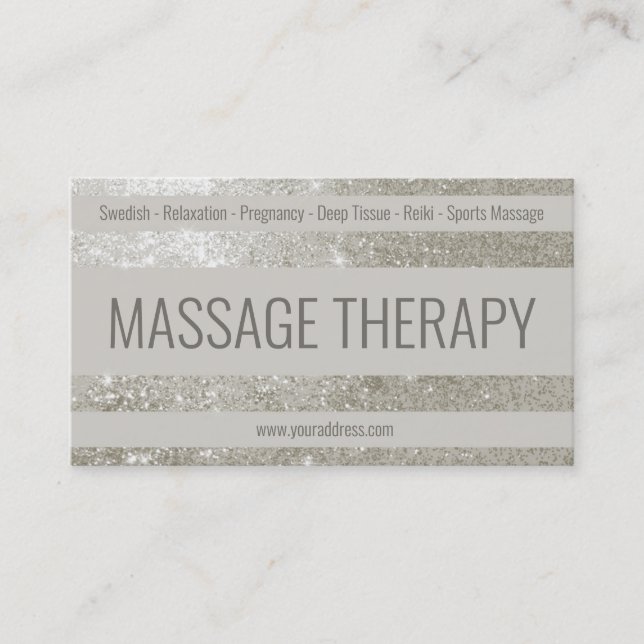 Massage Chiropractic Deep Tissue Reiki Spa Centre Business Card (Front)