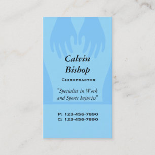 Massage/ Chiropractor Business Card/ Blue Business Card