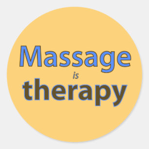 Massage is therapy classic round sticker