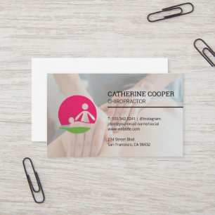 Massage Logo   Chiropractor Session Business Card