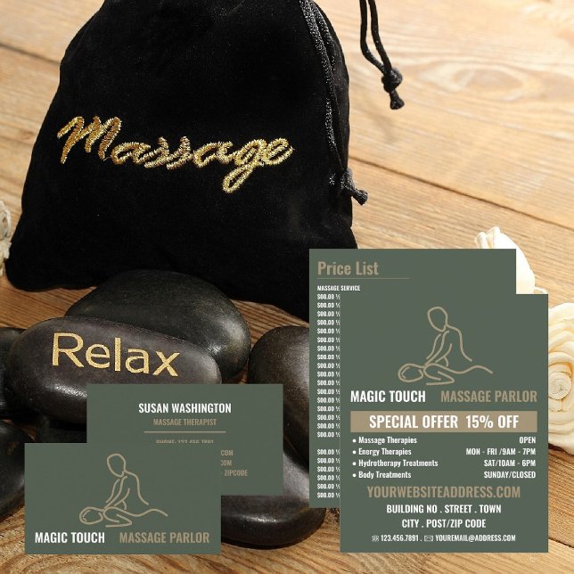 Massage Logo, Massage Therapy, Massage Parlour Flyer (Creator Uploaded)