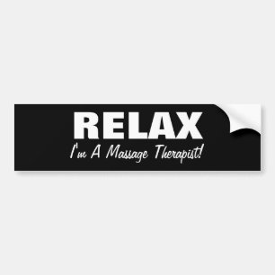 Massage Relax (customisable) Bumper Sticker