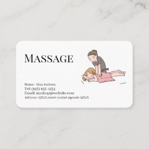massage services editable business card
