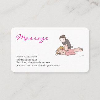 massage  services editable   business card