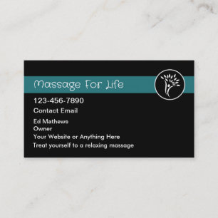 Massage Services Modern Simple  Business Card