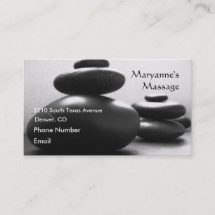 Massage Stones Appointment Card