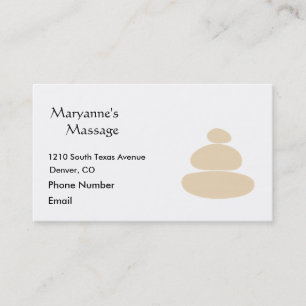 Massage Stones in Sand Simple Drawing Appointment Card