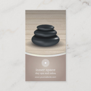 Massage Stones on Wood Spa Taupe Appointment