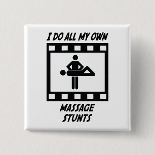 Massage Stunts 15 Cm Square Badge