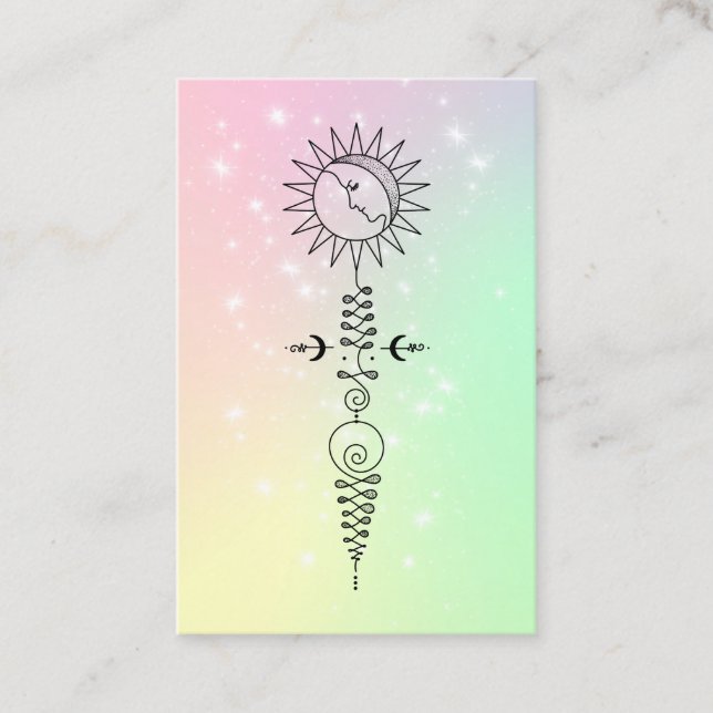 *~* Massage Sun Woman - Moon Nirvana Yoga Reiki Business Card (Front)