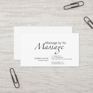 Massage Text Business Card