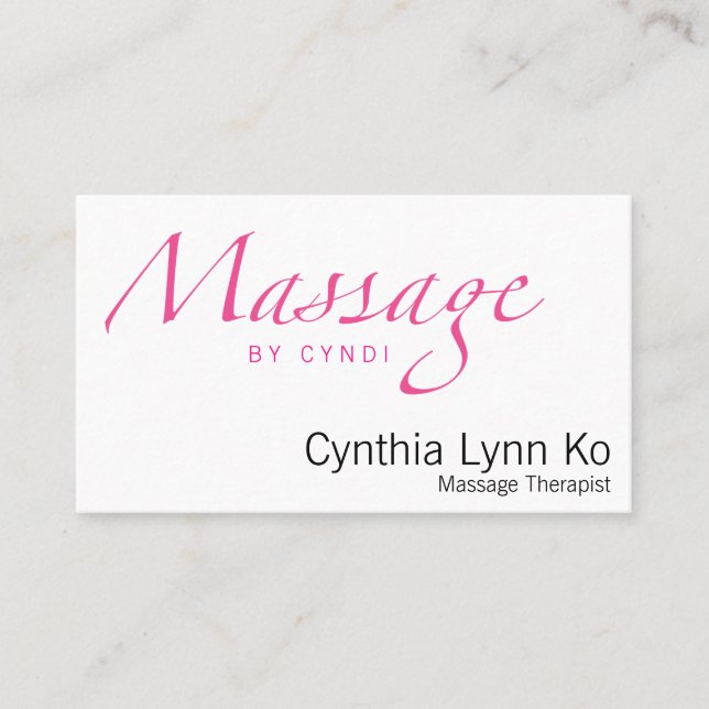 Massage Text Business Card (Front)