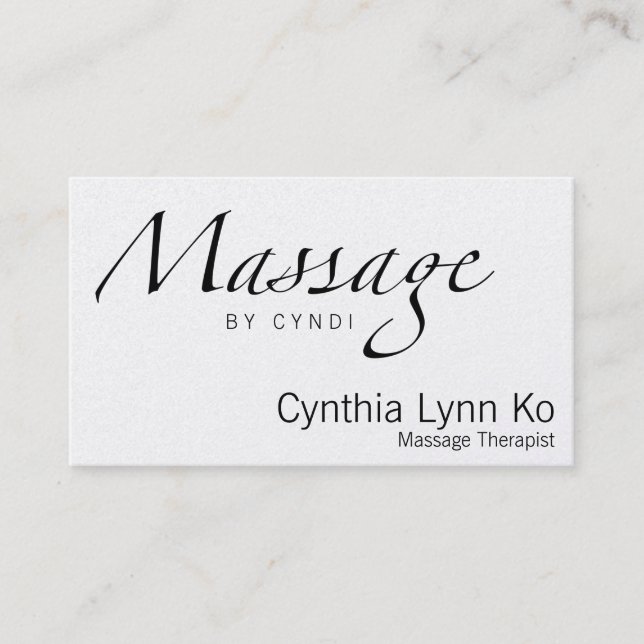 Massage Text Business Card (Front)