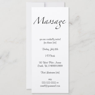 Massage Text Invitation