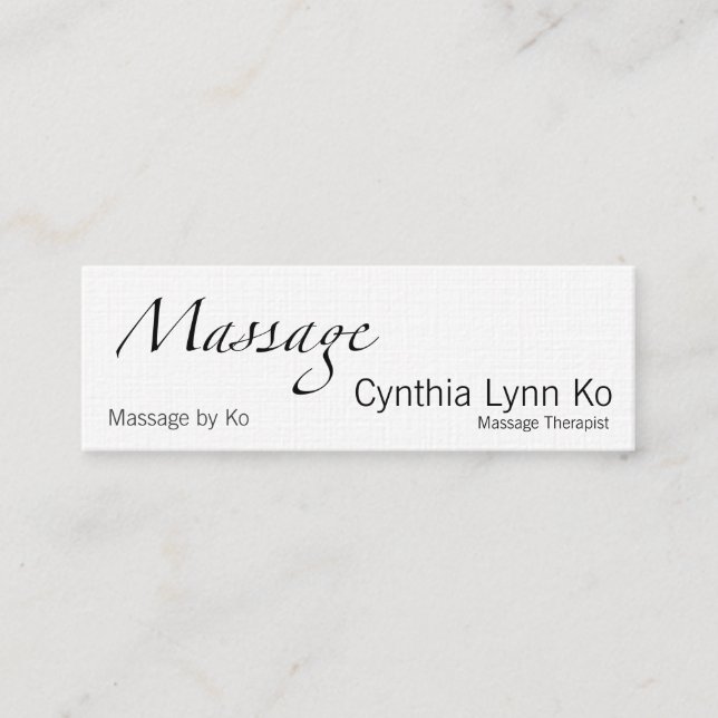Massage Text w/ AMTA Mini Business Card (Front)