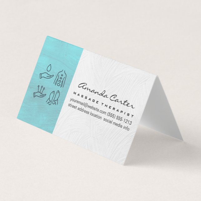 Massage Therapist | Acupuncture Holistic Medicine Business Card (Front)