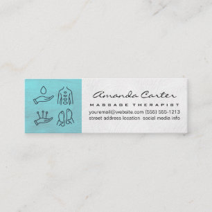Massage Therapist   Acupuncture Holistic Medicine Mini Business Card