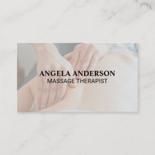 Massage Therapist Back Massage Business Card