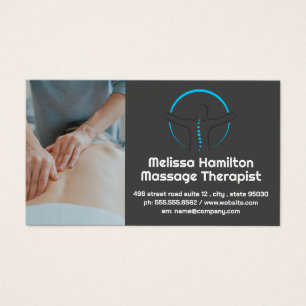 Massage Therapist Back Spine Logo