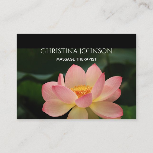 Massage Therapist Beautician Zen Lotus Appointment Business Card (Front)